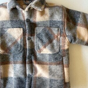 Zara Multicolor Plaid Wool Shacket